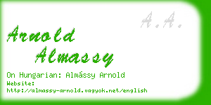 arnold almassy business card